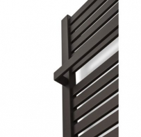 Dvieļu žāvētājs TERMA SOLO 860x540mm ar dvieļu turētāju RAL9005 melns matets