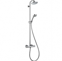 HANSGROH Dušas komplekts Croma 100 Shoverpipe ar termostata maisītāju