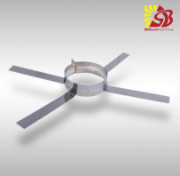 Izolēti nerūsējoša tērauda skursteņa sienas stiprinājums DN250/100-200