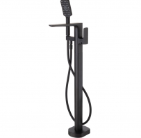 Maisītājs Vannai no grīdas BLADE kantains, melns