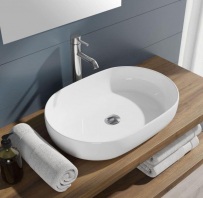 Izlietne HATRIA HAPPY HOUR 12:00S, 57x38x15cm, balta, liekama uz virsmas