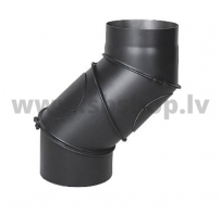 Universāls grozāms melnā tērauda skursteņa līkumis d200