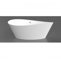 VISPOOL brīvstāvošās vannas ISIDE 1860x780x710mm balta ar pārplūdi un sifonu