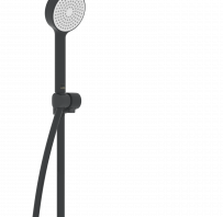 ORAS NOVA  dušas kolonna ar termostatu, lietus dušu un rokas dušu, melns matēts