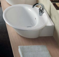 HATRIA SCULTURE izlietne 65x58cm balta, stiprināma pie sienas vai liekama uz virsmas