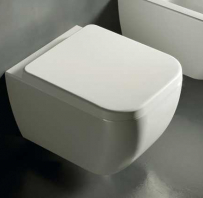 HATRIA BIANCA Rimless pods piekakarināms ar Soft Close vāku