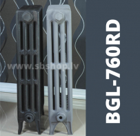 Čuguna radiators BEIGELAI BGL-760-RD (15 sekc.) gruntēts melnā krāsā