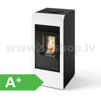 Granulu kamīns Eva Calor RITA PLUS 9,5kW balts