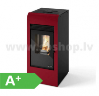 Granulu kamīns Eva Calor RITA PLUS 9,5kW sarkans