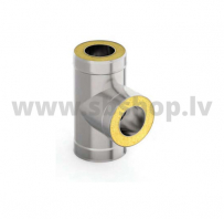 UMK Skursteņa trejgabals 90*, dubultsienu, D180x260, AISI439/439, 1.0mm/0.5mm