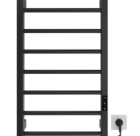 MARIO Dvieļu žāvētājs LEED elektrisks 770x430mm melns matēts