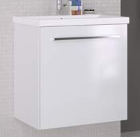 Mēbele ar izlietni SCANDIC 51x39cm ar durtiņām glossy white