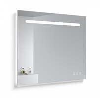 KAME SMART spogulis ar LED apgaismojumu, sensoro slēdzi, apsildi un bluetooth skaļruni, 100x80cm