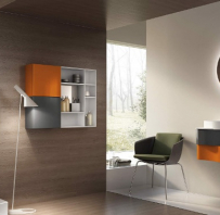 Mēbeļu komplekts ONDA 18, grafīts/oranžs