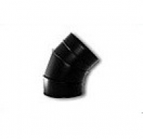 Melnā tērauda skursteņa līkumi bez tīrīšanas lūkas 45º  d180