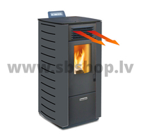 Centrometal granulu kamīns CentroPelet Z12CAN-S pelēks 2,8-10,1kW ar papildus gaisa izvadi