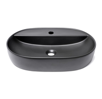 Izlietne HAPPY HOUR 12:00MF 57x38x15cm ar vietu maisītājam, black matt