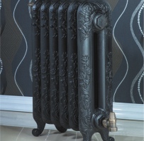 Čuguna radiators BEIGELAI BGL-600 (14 sekc.) gruntēts melnā krāsā