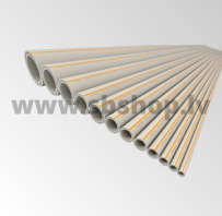 Pelēka plastmasa caurule FASER HOT S4 SDR9 D50x5.6 PP-RCT Fv-Plast