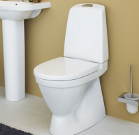 WC ar skolojamo kasti NAUTIC 1510 Hygienic Flush SC vāks, sienas izvads GUSTAVSBERG