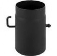 Melnā tērauda skursteņa caurules ar aizbīdni 250mm d150