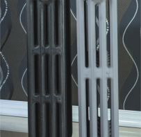 Čuguna radiators BEIGELAI BGL-760-RD (14 sekc.), gruntēts melnā krāsa