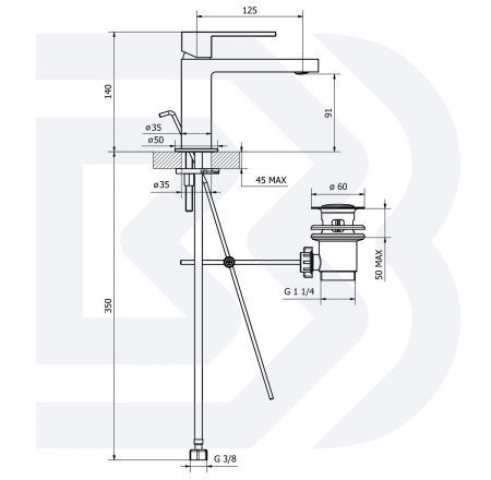 BIANCHI izlietnes maisītājs METRO ar noplūdi, hroms