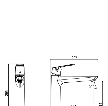 Maisītājs ALPI Izlietnes Sport Plus augstais, hroms