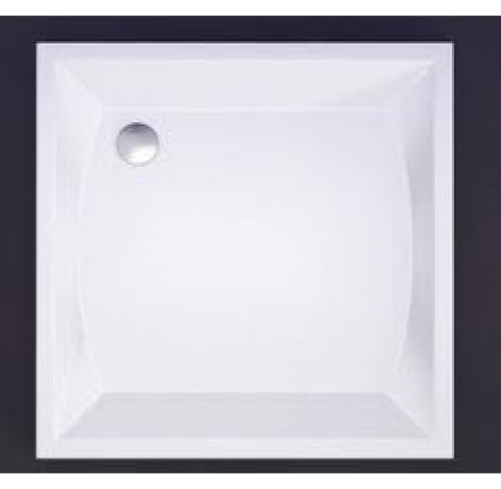 Akmens masas paliktnis K-90*90 kvadrāts ar paneli balts Vispool