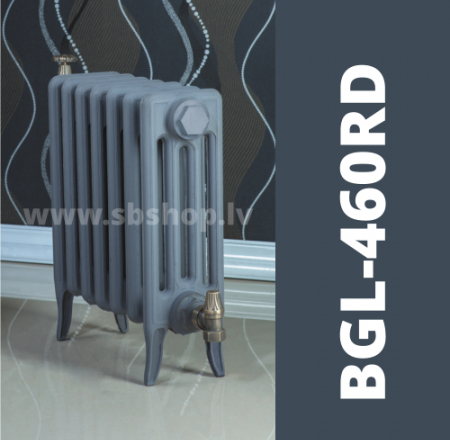 Čuguna radiators BEIGELAI BGL-460-RD (10 sekc.)BEZ KĀJĀM