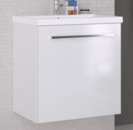 Mēbele ar izlietni SCANDIC 51x39cm ar durtiņām glossy white