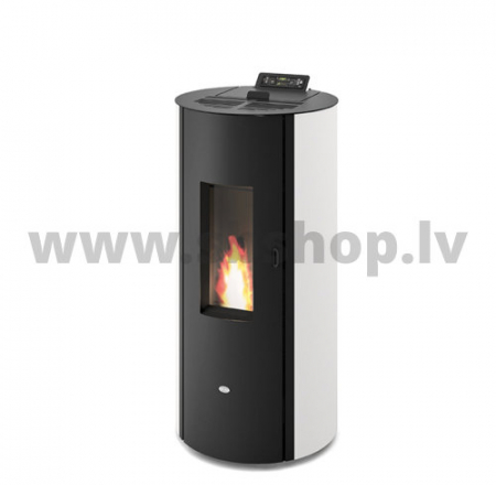 Granulu kamīns Eva Calor MANOLA 9 kW balta