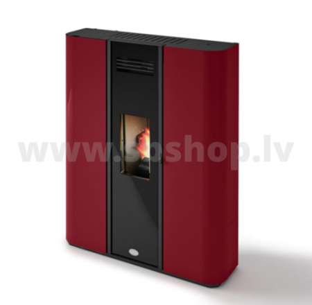Granulu kamīns Eva Calor DIVA NEW 9,4 kW sarkans
