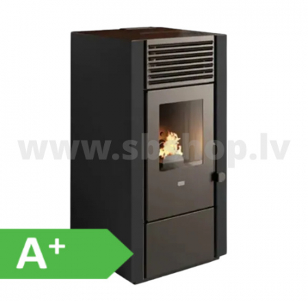 Granulu kamīns ar 1 papildus gaisa izvadu Eva Calor MARISA 9.2kW melns