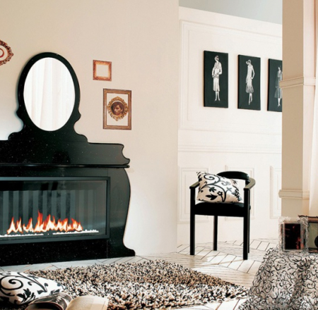 Kamīna apdare LOUISE pusiebūvējama