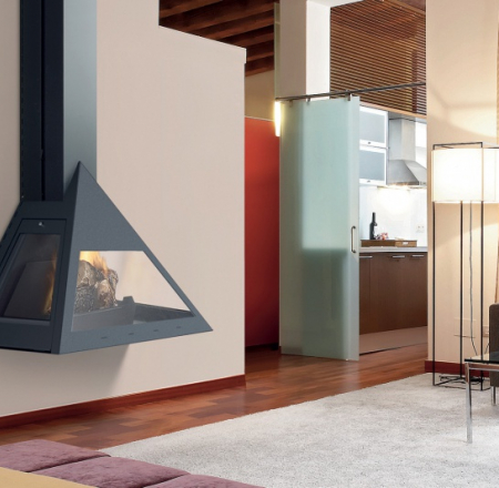 Chazelles KYLEN metāla kamīns (melns vai pelēks)