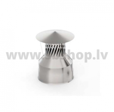 UMK Skursteņa nobeigums ar dzirksteļu slāpētāju, viensienu, D180, AISI439/0.5mm