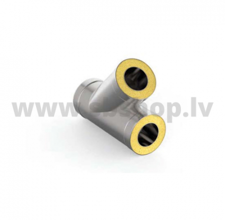UMK Skursteņa trejgabals 45*, dubultsienu, D130x200, AISI439/439, 1.0mm/0.5mm