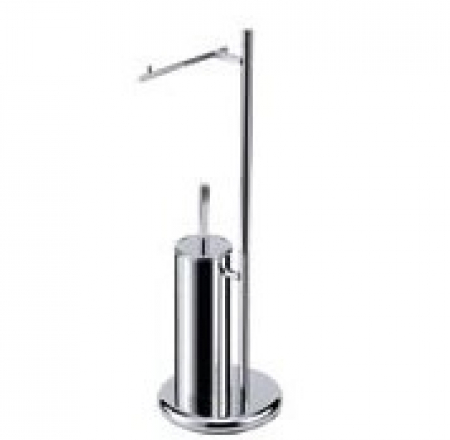 WC birstes+tualetes papīra turētājs brīvstāvošs PIANTANE hromēts