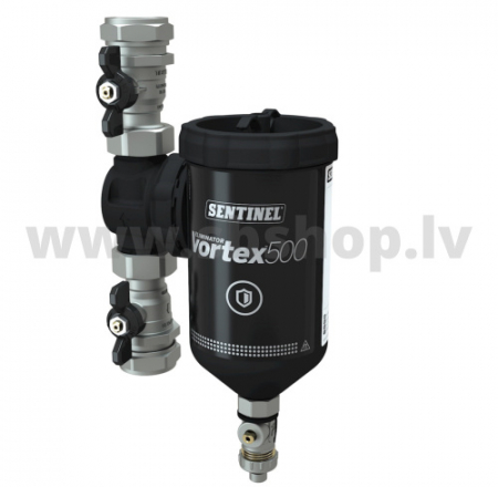 Magnētiskais filtrs Eliminator VORTEX 500, 500ml, 1''M ar ventīļiem