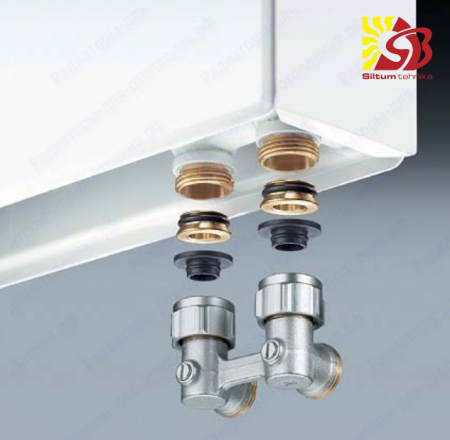 Apakšas pieslēgumi DANFOSS VK stūra RLV-SK