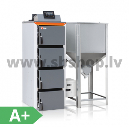 PelletFocus HKS LAZAR granulu katls 20 kW 310L ar autom.siltummaiņu, degļa tīrīšanu