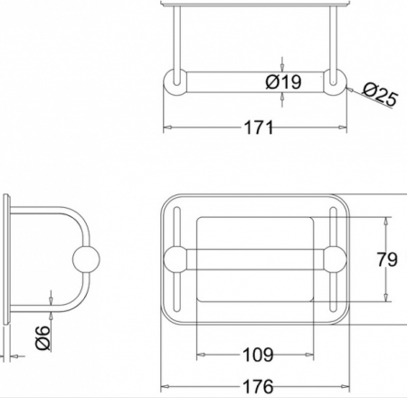 WC Tualetes papīra turētājs 17.6x12.2x8, hromēts