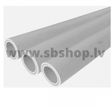 Caurule pelēka ar šķiedru PN20 d63*8.7mm apkurei un k.ūd.