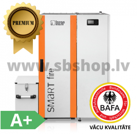 HKS LAZAR Granulu apkures katli SmartFire Compact 15/50 ar bunkuru