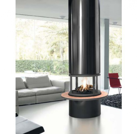 Chazelles HYPE L metāla kamīns (ar marmora plauktu)