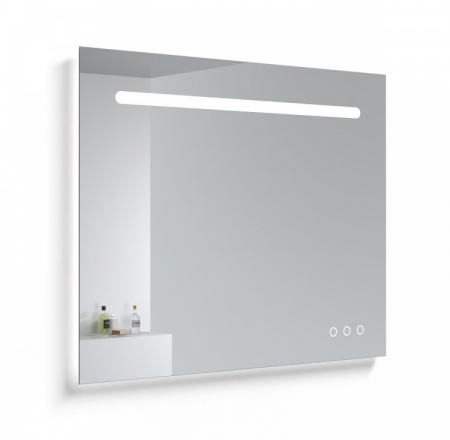 KAME SMART spogulis ar LED apgaismojumu, sensoro slēdzi, apsildi un bluetooth skaļruni, 100x80cm