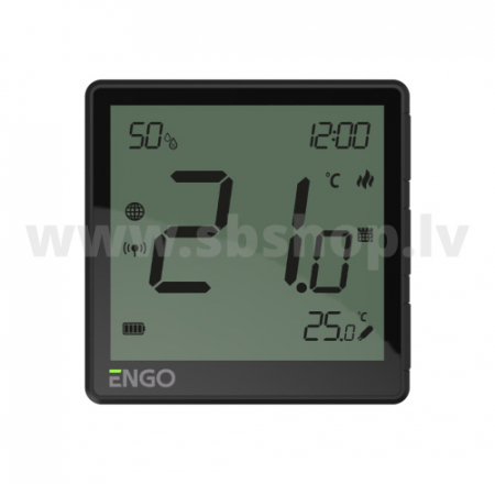 Termostats ENGO EONE-BATW ZigBee melns