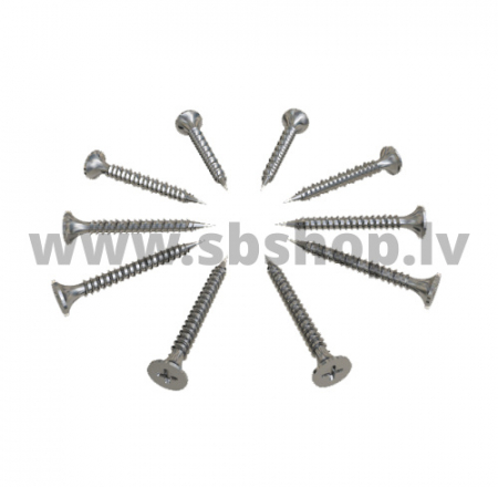 TYCROC Kombi tērauda skrūve M4x55mm (500gab/kaste)