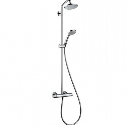 HANSGROH Dušas komplekts Croma 100 Shoverpipe ar termostata maisītāju